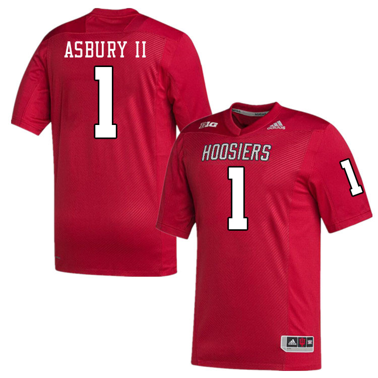 Men #1 Shawn Asbury II Indiana Hoosiers College Football Jerseys Stitched-Crimson